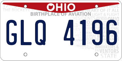 OH license plate GLQ4196