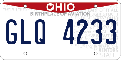 OH license plate GLQ4233