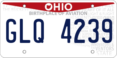 OH license plate GLQ4239
