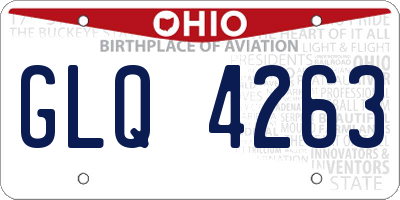 OH license plate GLQ4263