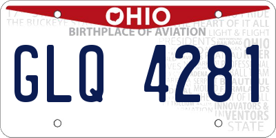 OH license plate GLQ4281