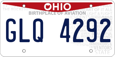 OH license plate GLQ4292