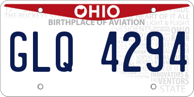 OH license plate GLQ4294