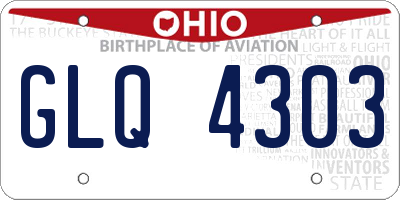 OH license plate GLQ4303