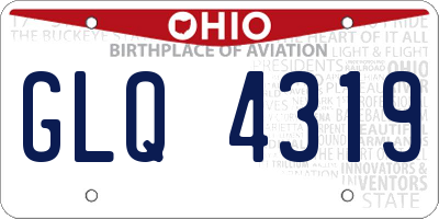 OH license plate GLQ4319