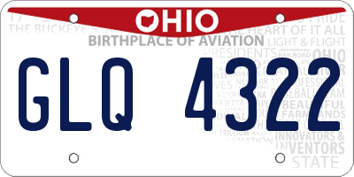 OH license plate GLQ4322