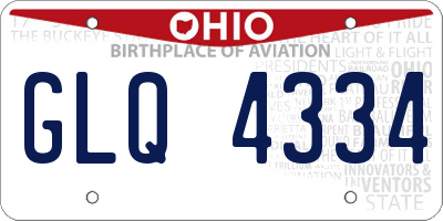 OH license plate GLQ4334