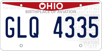 OH license plate GLQ4335