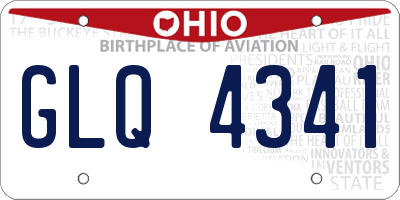 OH license plate GLQ4341