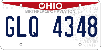 OH license plate GLQ4348