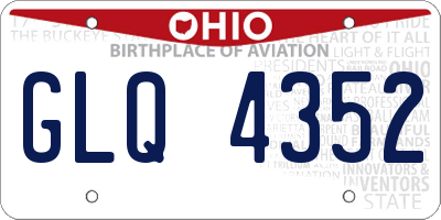 OH license plate GLQ4352