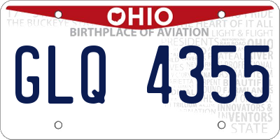 OH license plate GLQ4355