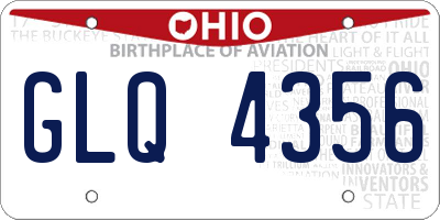 OH license plate GLQ4356