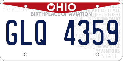 OH license plate GLQ4359