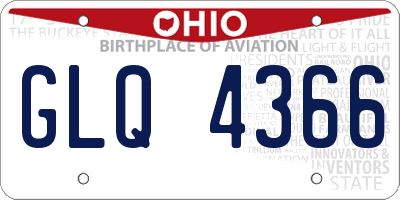 OH license plate GLQ4366