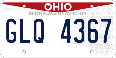 OH license plate GLQ4367