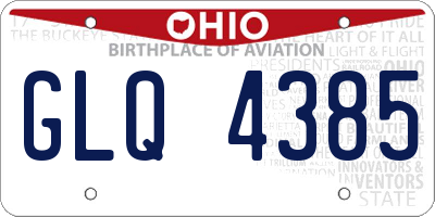 OH license plate GLQ4385