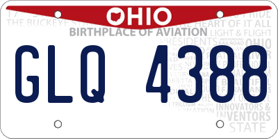 OH license plate GLQ4388