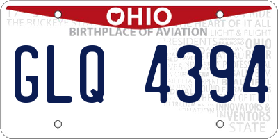 OH license plate GLQ4394