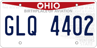OH license plate GLQ4402