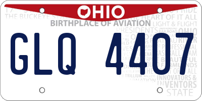 OH license plate GLQ4407