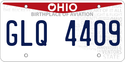 OH license plate GLQ4409