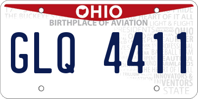 OH license plate GLQ4411