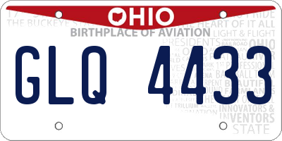 OH license plate GLQ4433