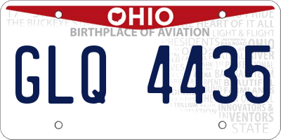 OH license plate GLQ4435