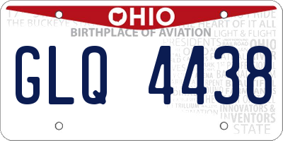 OH license plate GLQ4438