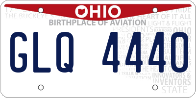 OH license plate GLQ4440