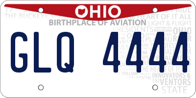 OH license plate GLQ4444