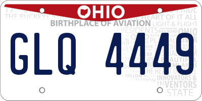 OH license plate GLQ4449