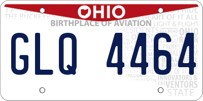 OH license plate GLQ4464