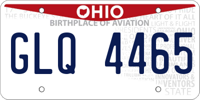 OH license plate GLQ4465