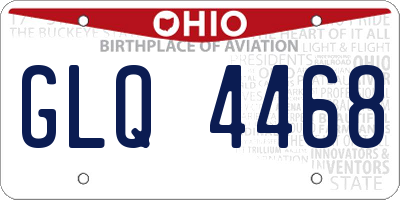 OH license plate GLQ4468