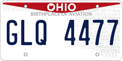 OH license plate GLQ4477