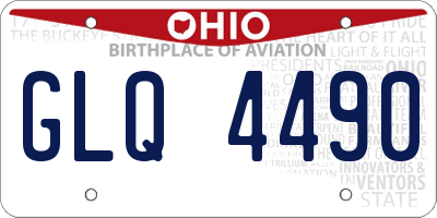 OH license plate GLQ4490