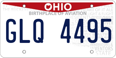 OH license plate GLQ4495