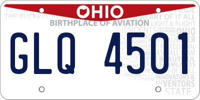 OH license plate GLQ4501