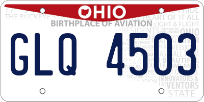 OH license plate GLQ4503
