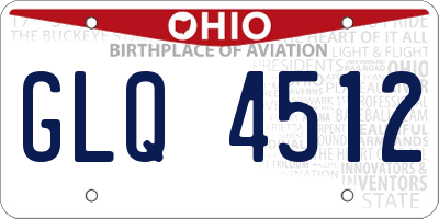 OH license plate GLQ4512