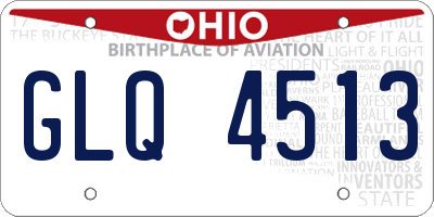 OH license plate GLQ4513