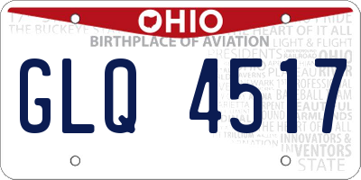OH license plate GLQ4517