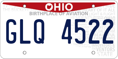 OH license plate GLQ4522