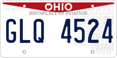 OH license plate GLQ4524