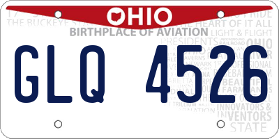 OH license plate GLQ4526