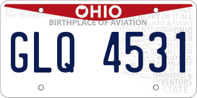 OH license plate GLQ4531