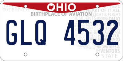 OH license plate GLQ4532