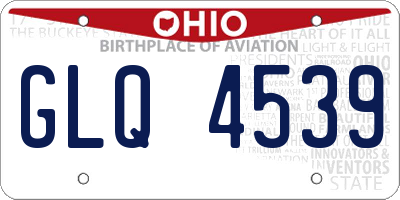 OH license plate GLQ4539